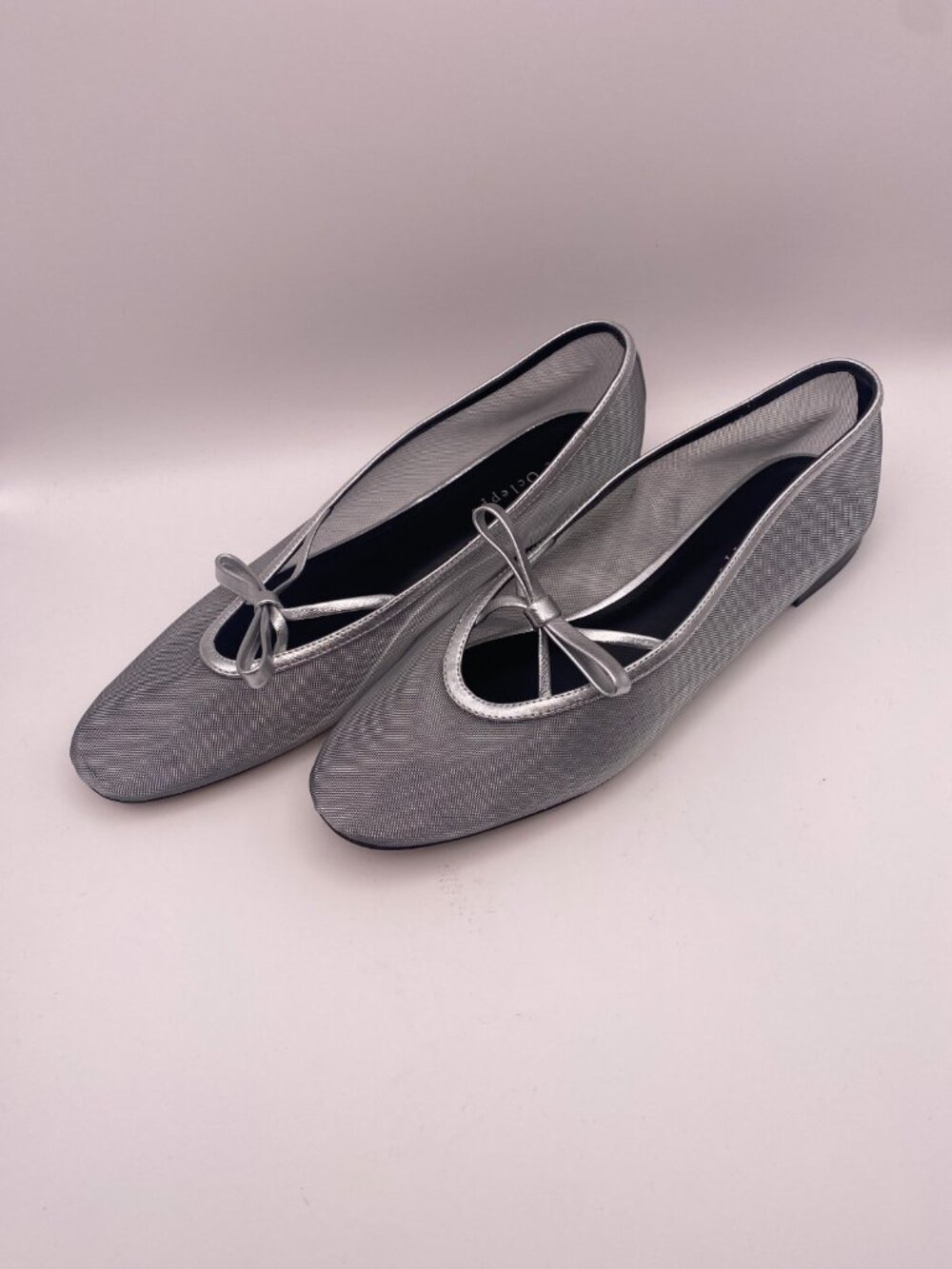 Dee Ocleppo Women Dixon Silver Mary Jane Ballet Flat Sz 8.5
